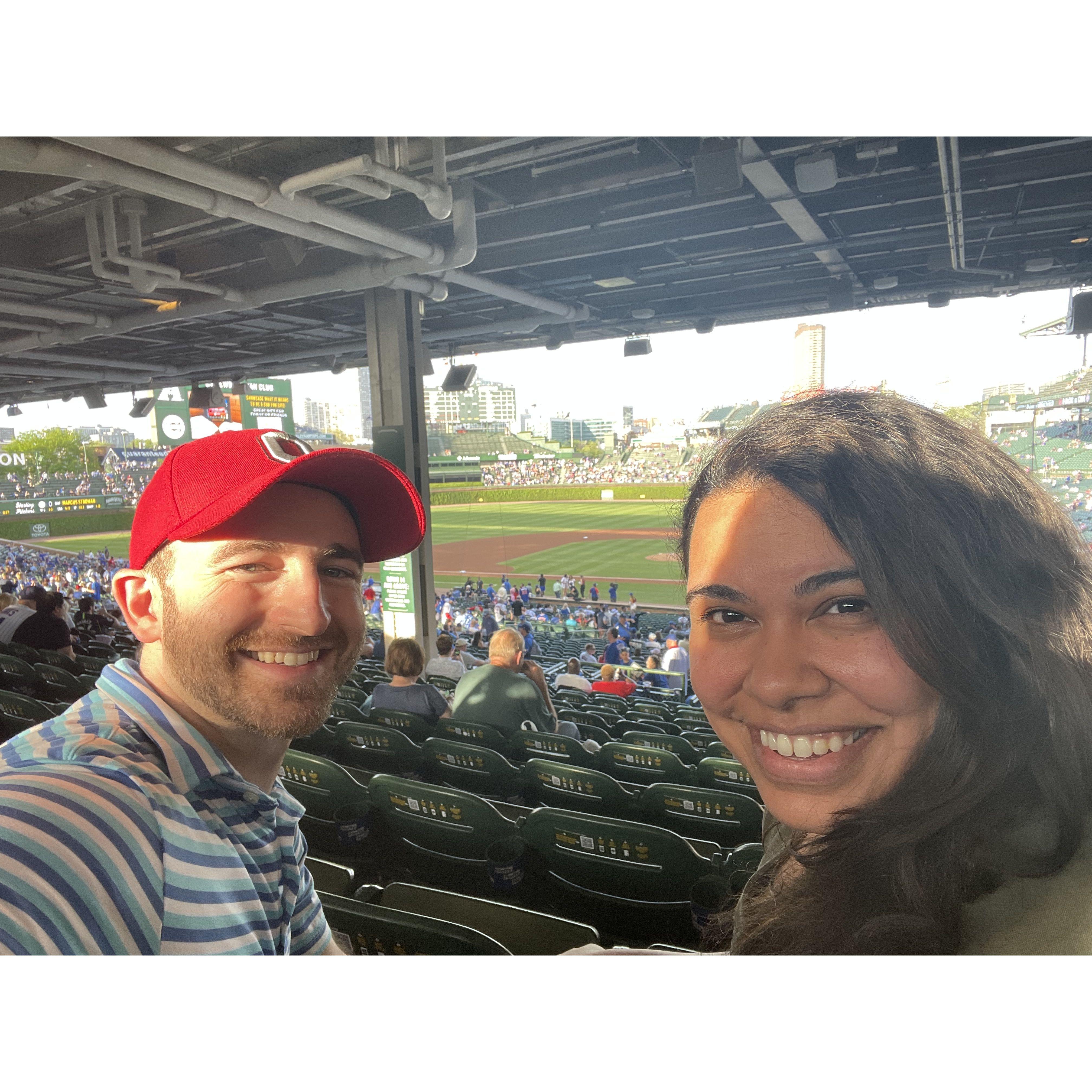 Catching a Cubs Games at Wrigley Field during baseball season!