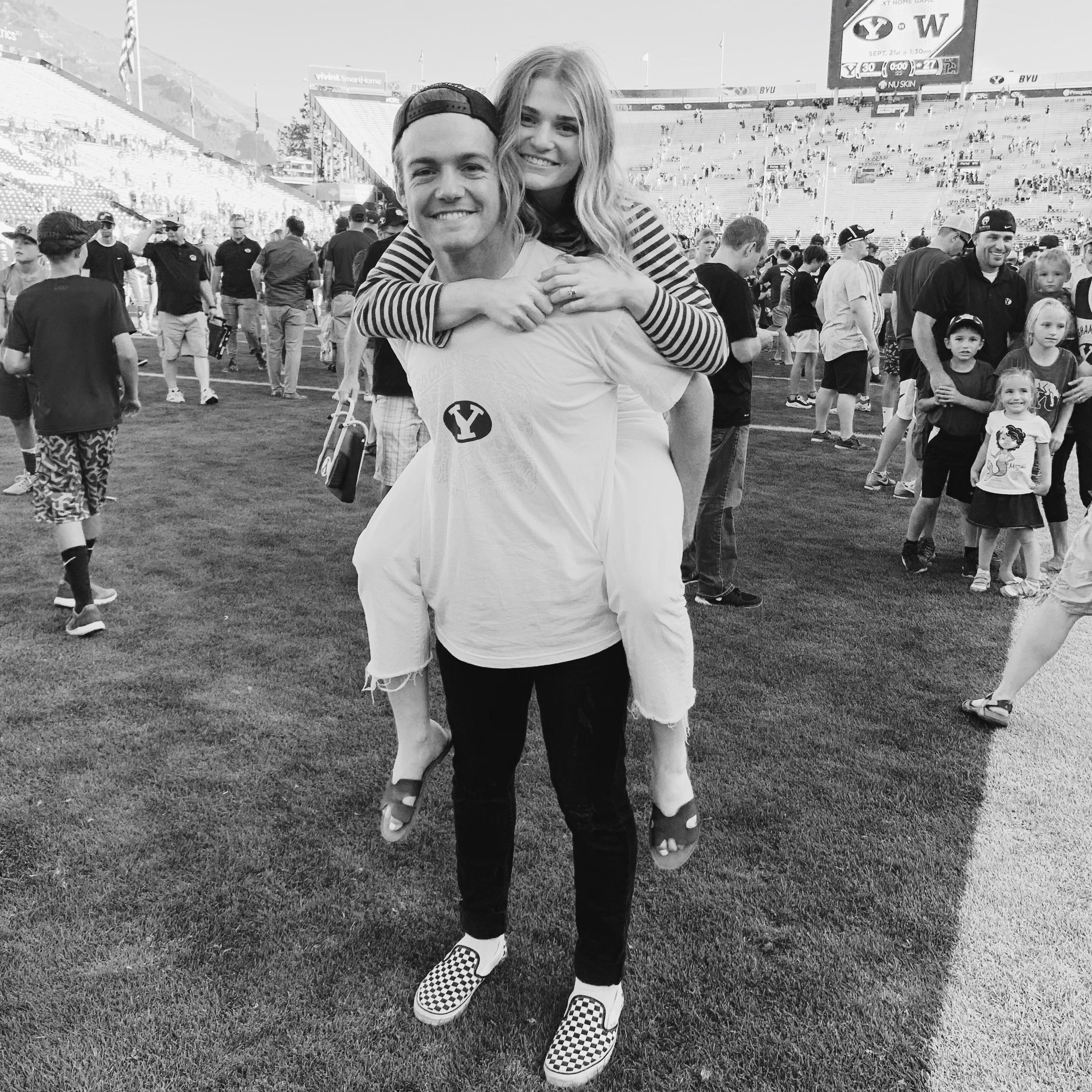 the day after our engagement at the BYU USC game!