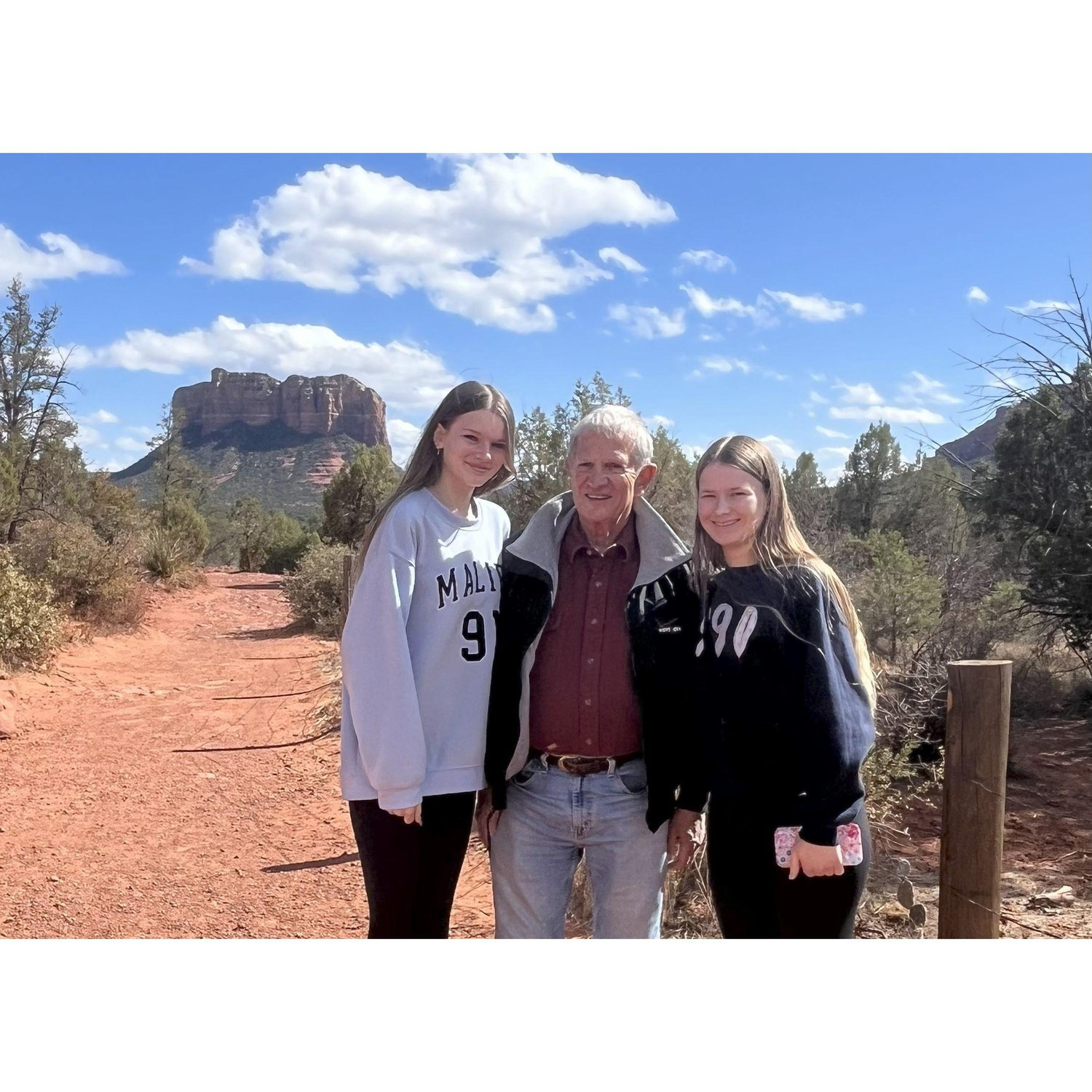 Sedona in March, '25 with Bryanna and Cassidy