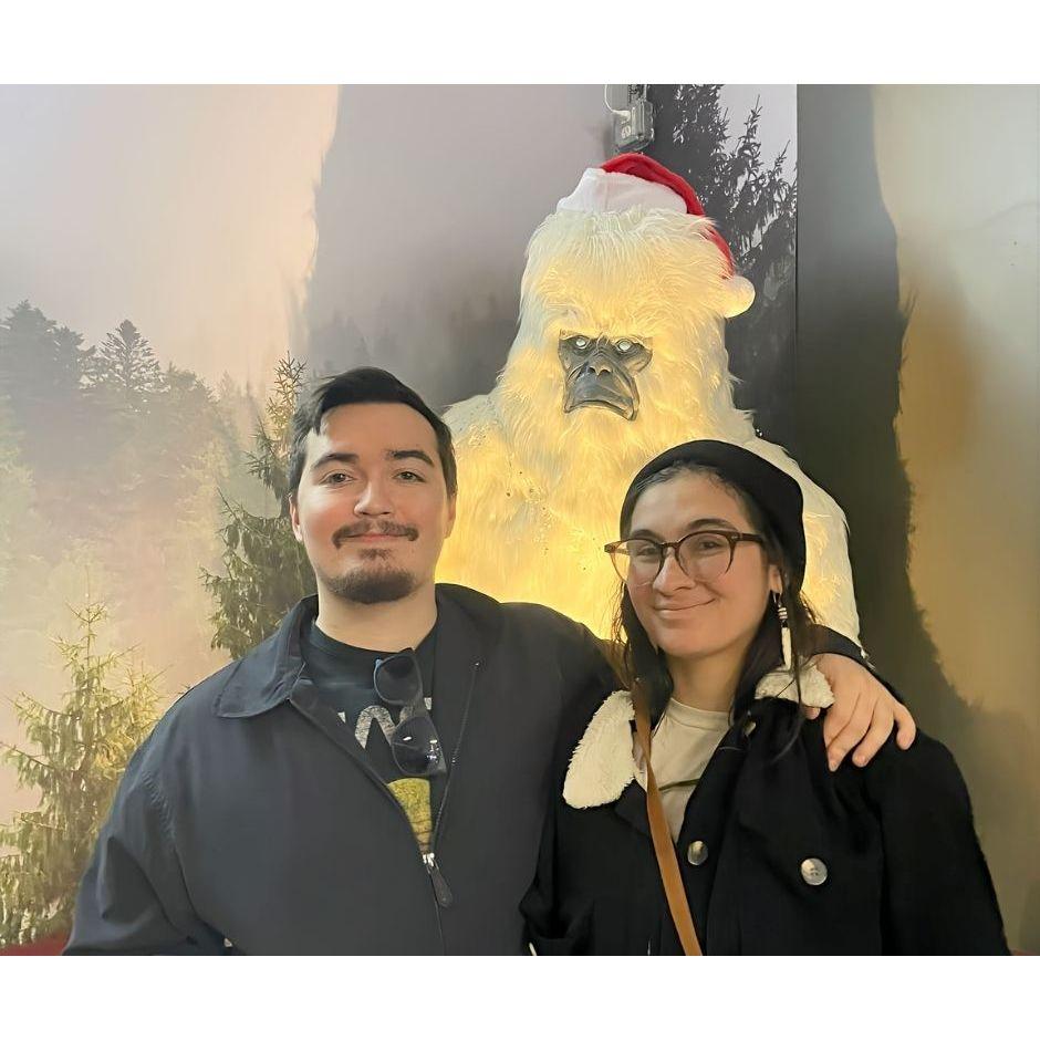 John and Norma going axe throwing for Christmas