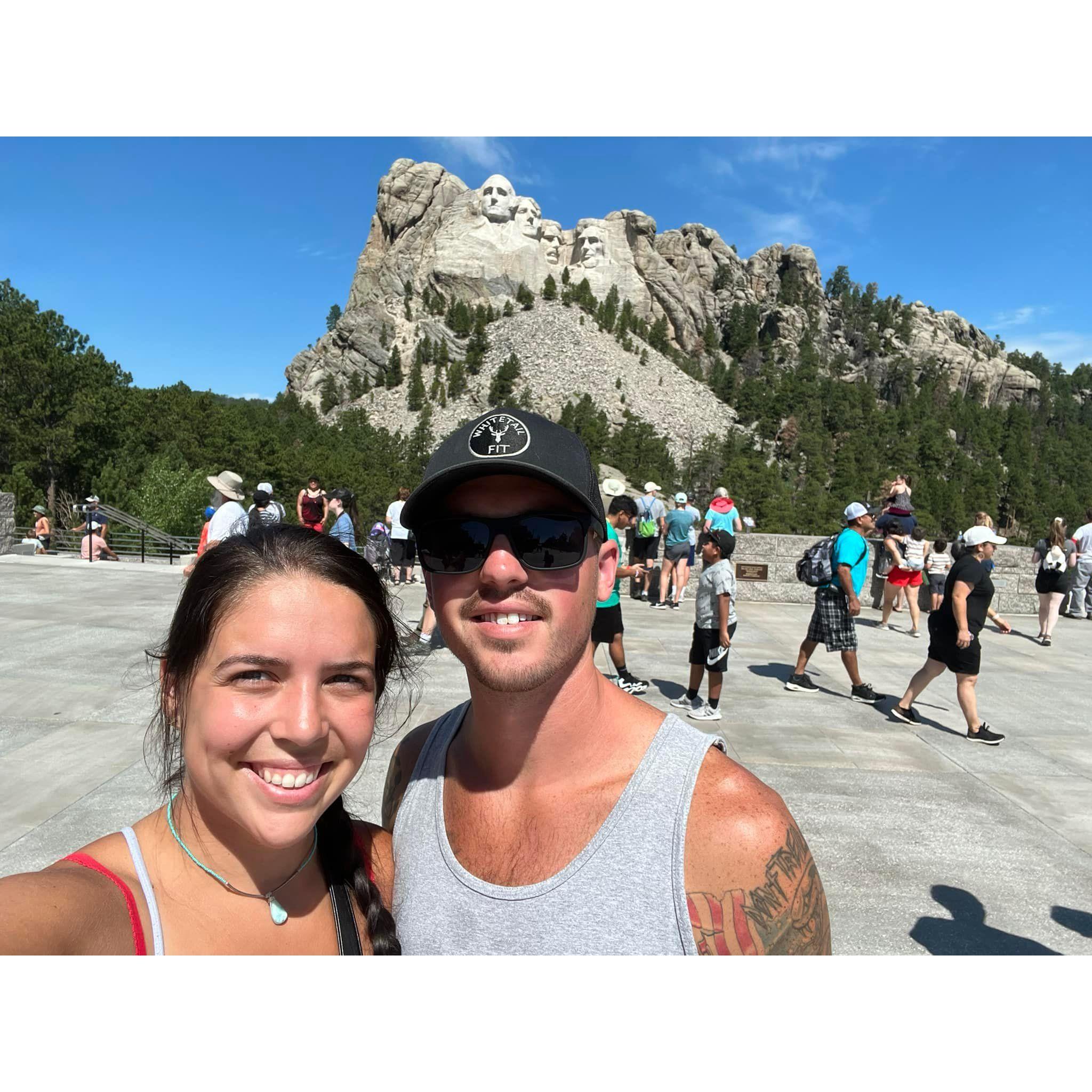 Mount Rushmore before driving the Needles highway.
