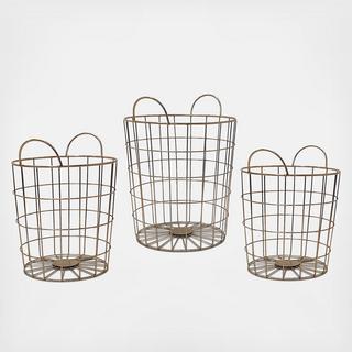 3-Piece Decorative Wire Baskets