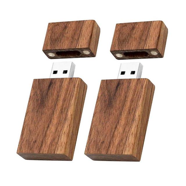 2 Pack 64GB Wood USB 3.0 Flash Drive TATMOHIK Walnut Wood Memory Stick 64 GB, Thumb Drive, USB Drive, Zip Drive