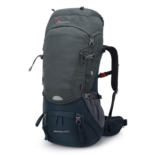 MOUNTAINTOP 65L/55L Internal Frame Hiking Backpacks with Rain Cover for Men Women