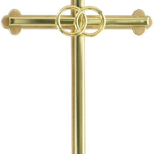 Cathedral Art Gold (Abbey & CA Gift) Wedding Cross, 8-Inch