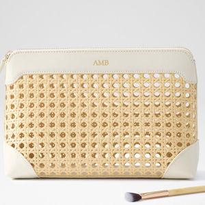 Waterproof Caning Pouch with initials AMB