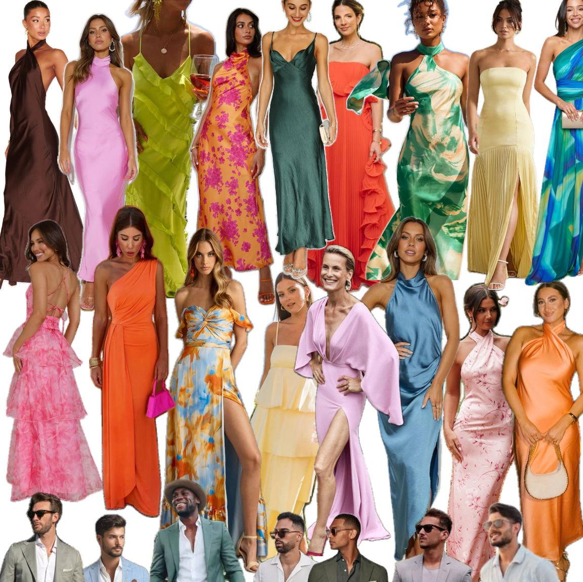 Don't know what to wear? - Here are some inspiration examples for the ladies on semi formal wear. The bridal party will be wearing Sage green, so please refrain from wearing Sage green dresses!