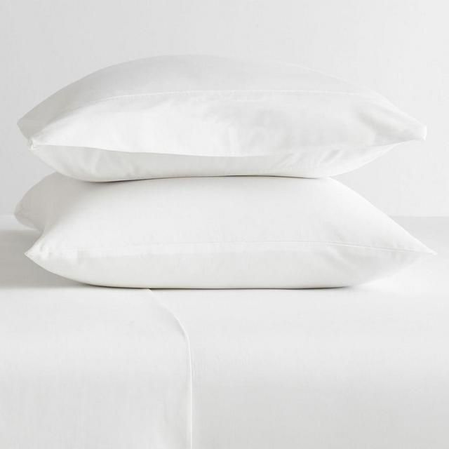 PB Classic 400-Thread-Count Organic Standard Pillowcases, White, Set of 2