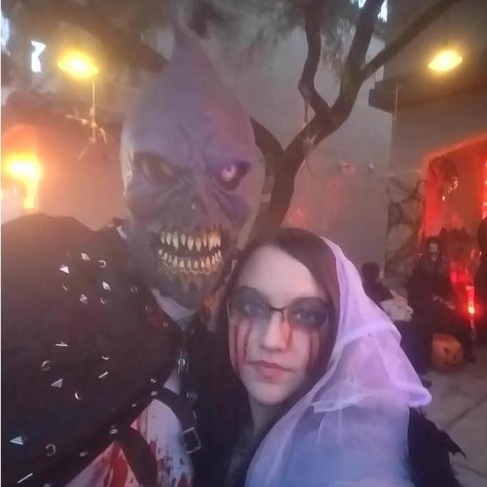 Halloween is our favorite holiday! We go all out every year with decorations and costumes to scare the trick-or-treaters. Our families even come over to join in on the spooky fun.