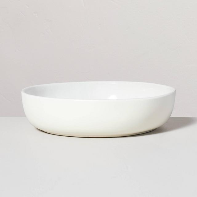 34oz Matte Stoneware Pasta/Grain Bowl Cream - Hearth & Hand™ with Magnolia