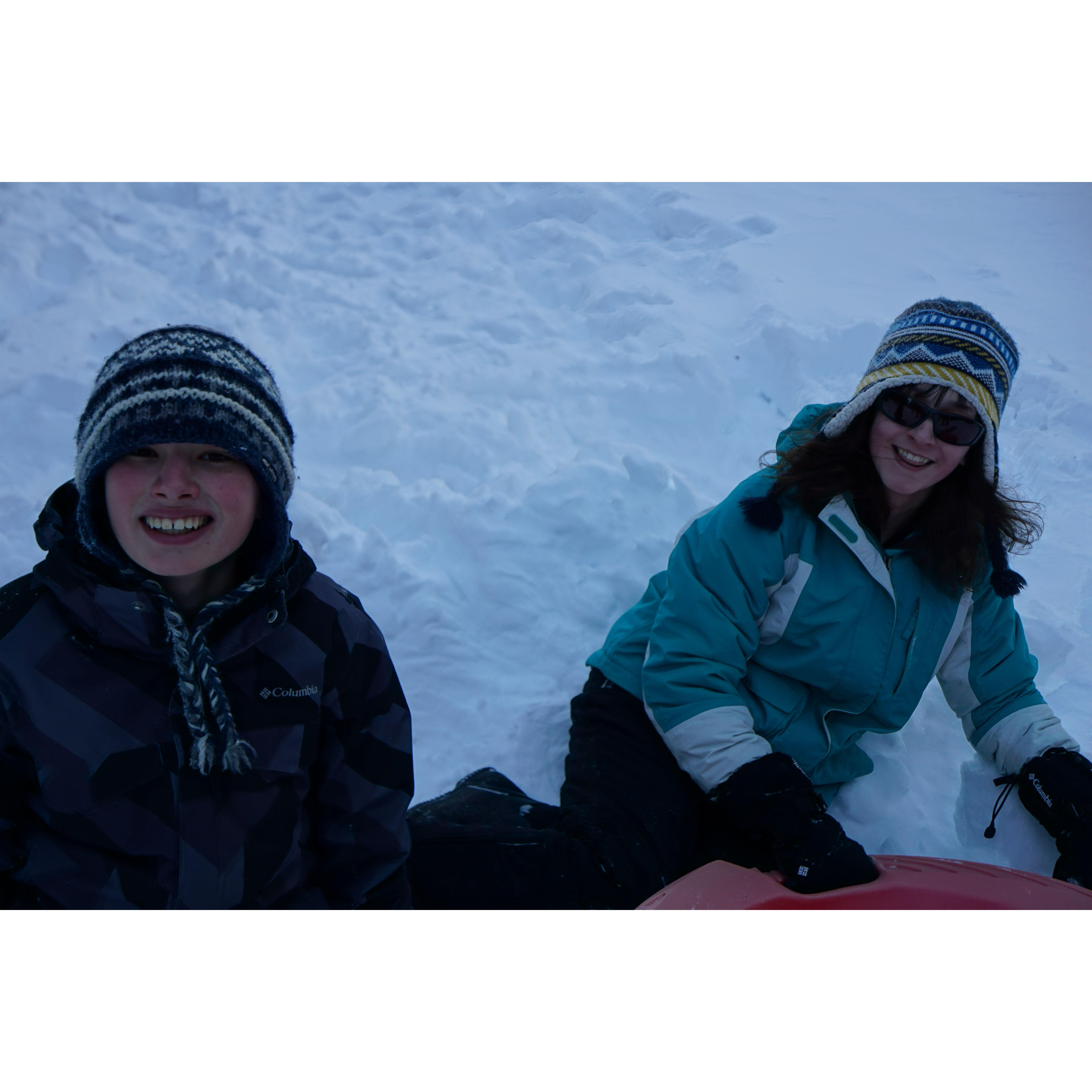 Playing in the Bend, OR snow