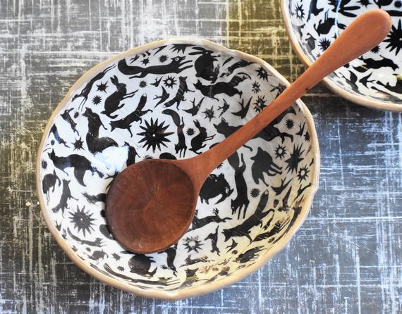 Foxes Ceramic Serving Bowl Set