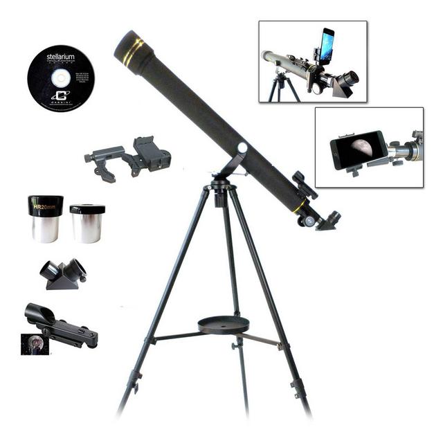 Galileo 800x60 Refracting Telescope - Black