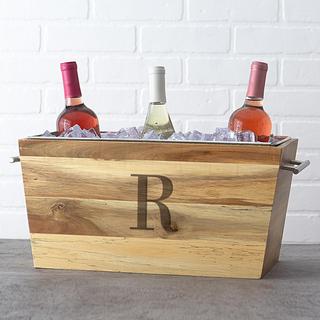 Personalized Acacia Beverage Trough