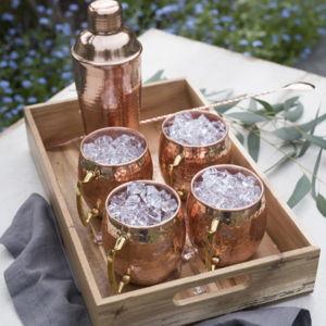 Twine Old Kentucky Home Hammered Copper Bar Set