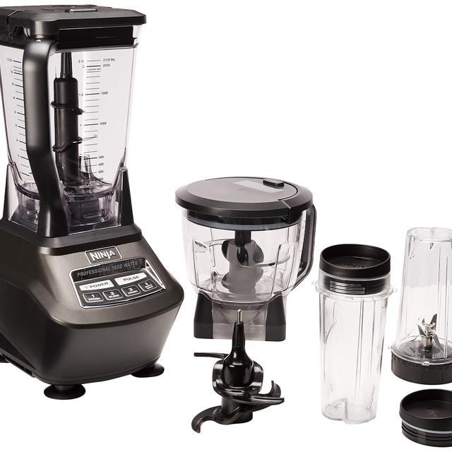 Ninja Mega Kitchen System (BL770) Blender/Food Processor with 1500W Auto-iQ Base, 72oz Pitcher, 64oz Processor Bowl, (2) 16oz Cup for Smoothies, Dough & More