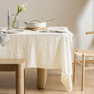 European Linen Tablecloth (Ivory) - 70x126"