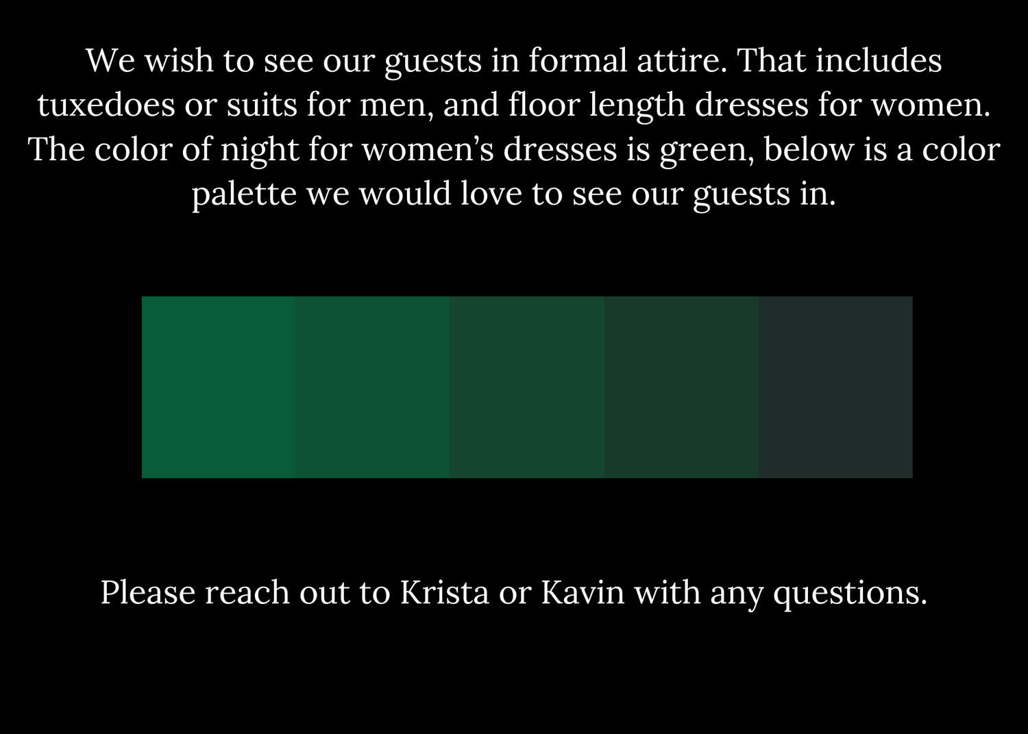 The Wedding Website of Krista Johnson and Kavin Green
