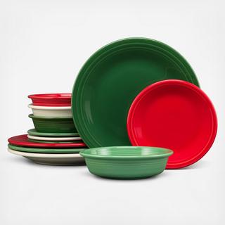 Classic Rim 12-Piece Dinnerware Set, Service for 4
