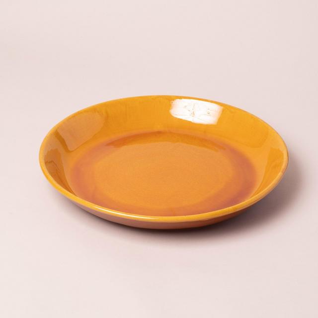 Circular Serving Dish in Yellow