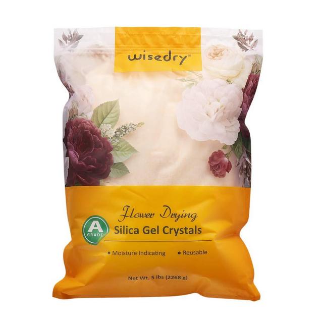 wisedry Silica Gel Flower Drying Crystals - 5 LBS, Dust Free, Color Indicating, Reusable