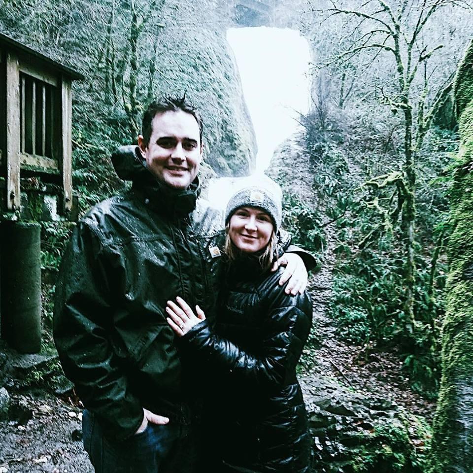Our Engagement at Bridal Veil Falls, Oregon