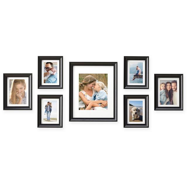 Gallery 7-Photo  Hanging Frame Set in Satin Black