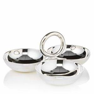 Christofle Vertigo Silver plated three part server large Vertigo