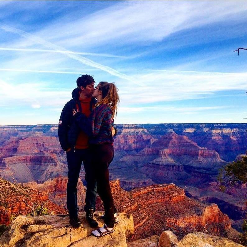 This was on the morning of Rachel's 25th birthday we got up at sunrise to see the Grand Canyon for the first time