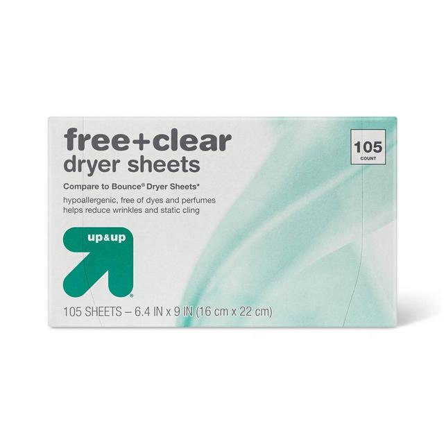 Free & Clear Fabric Softener Dryer Sheets - 105ct - up & up™