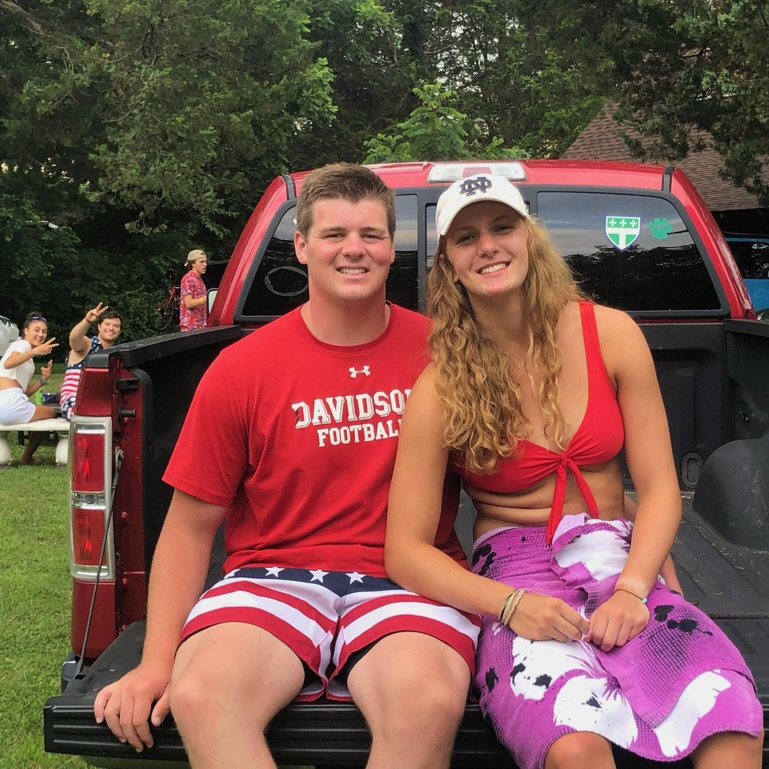 7/4/21: First picture together during Fourth of July weekend at Lake Louisa