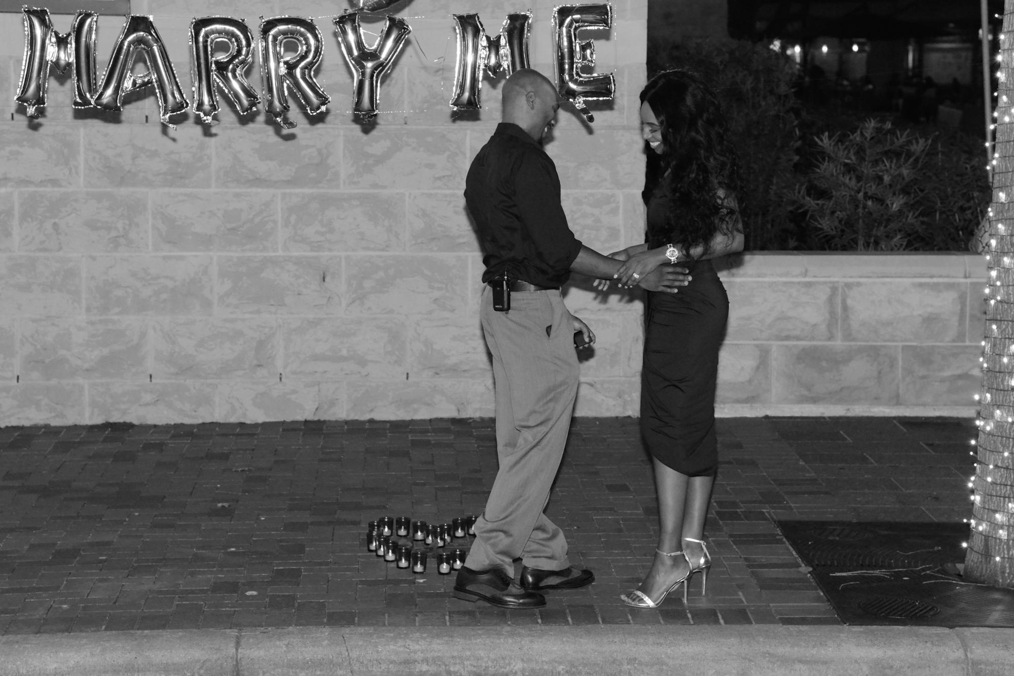 He popped the question!