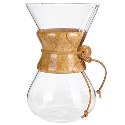 Atyhao Coffee Maker High-Temperature Glass Coffee Drip Brewing Pot with Stainless Steel Filter(600ml)