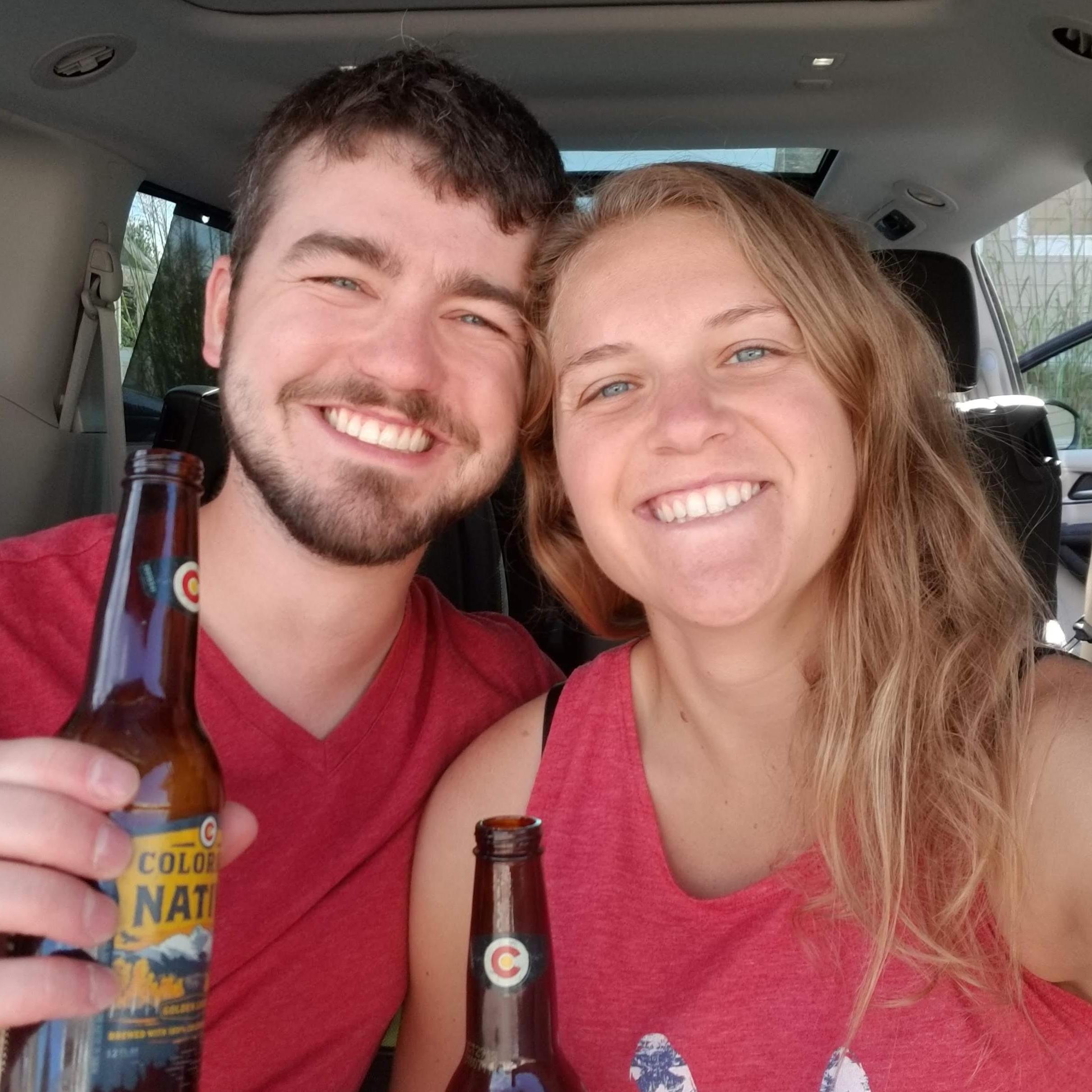Final Beers in the "Rover" when we did our Utah National Parks road trip.