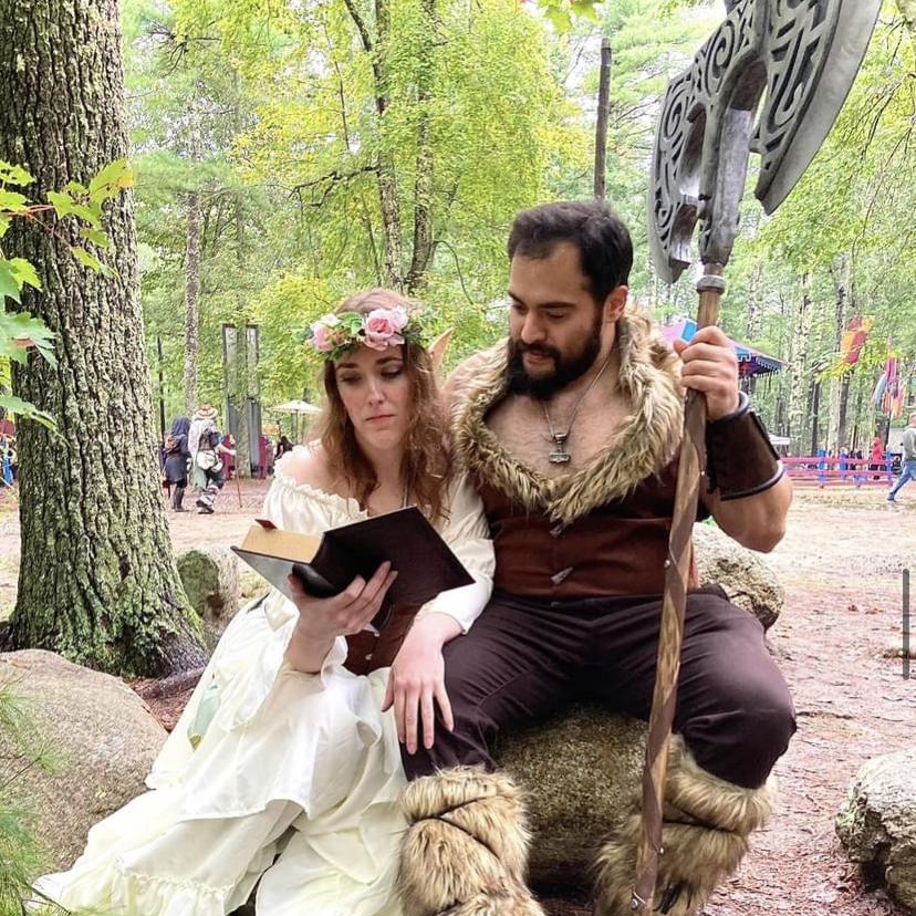 Our King Richards Faire costumes. Yes! He made that axe!