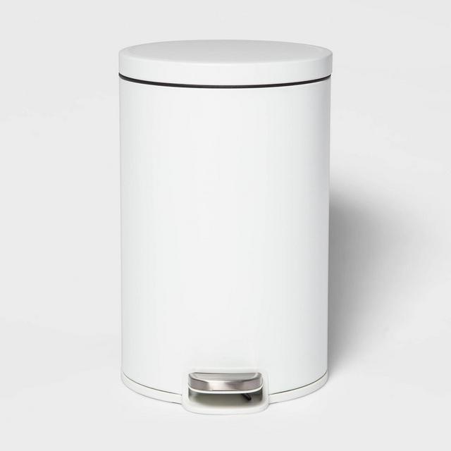 12L Round Step Trash Can White - Made By Design™