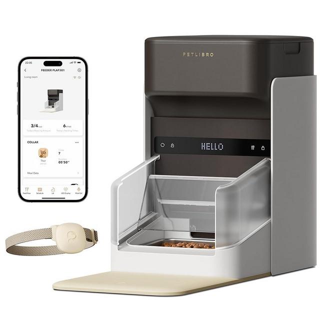 PETLIBRO RFID Automatic Cat Feeder, 5G WiFi Automatic Pet Feeder, 3L One Auto Cat Feeder App Remote Control with Collar Sensor, Tag Activated Automatic Cat Food Dispenser 1-10 Program Meals Control