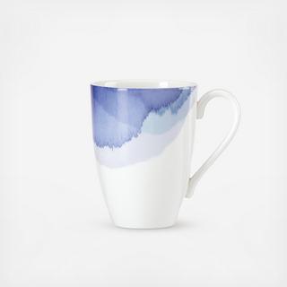 Indigo Watercolor Stripe Mug
