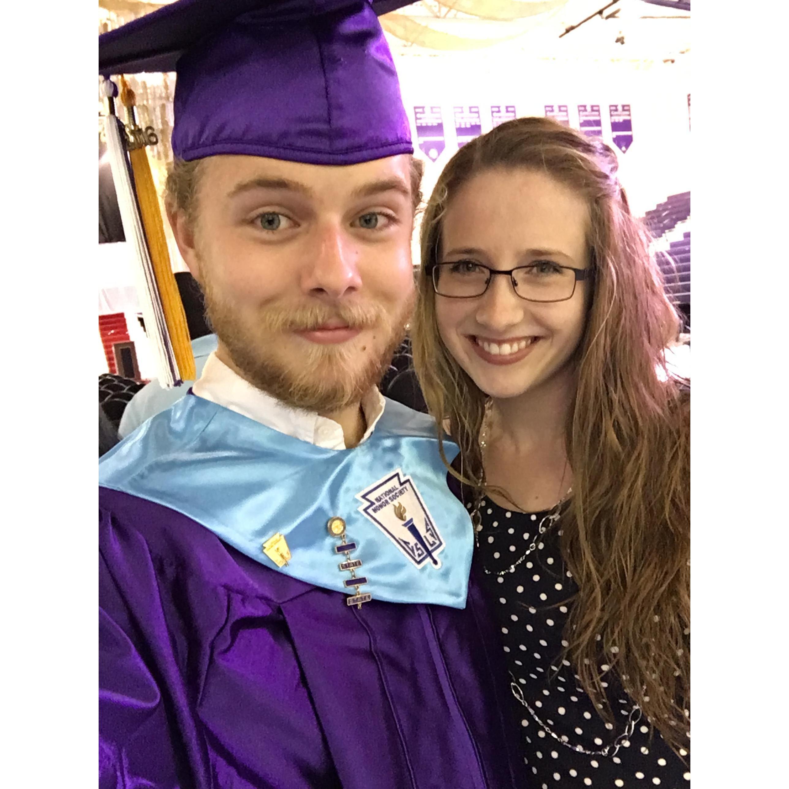 June 2016 - Kaitlin was with me for my graduation from high school.