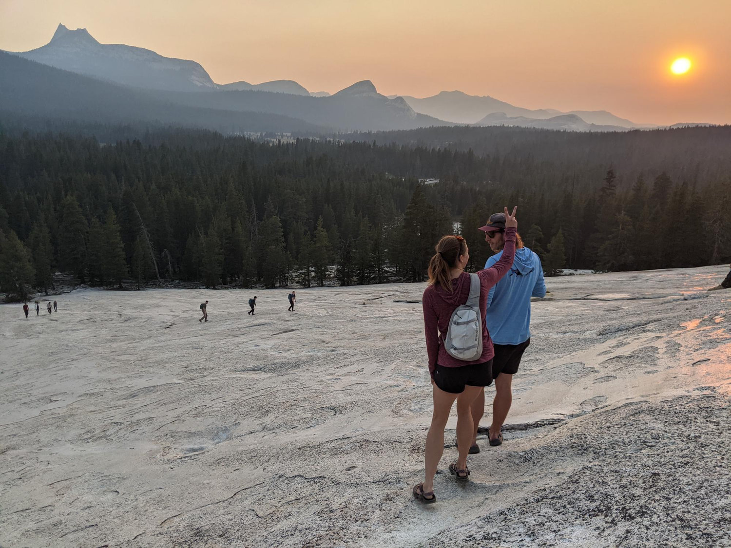 Watching a smokey sunset over Tuolumne Meadows
Yosemite 2021