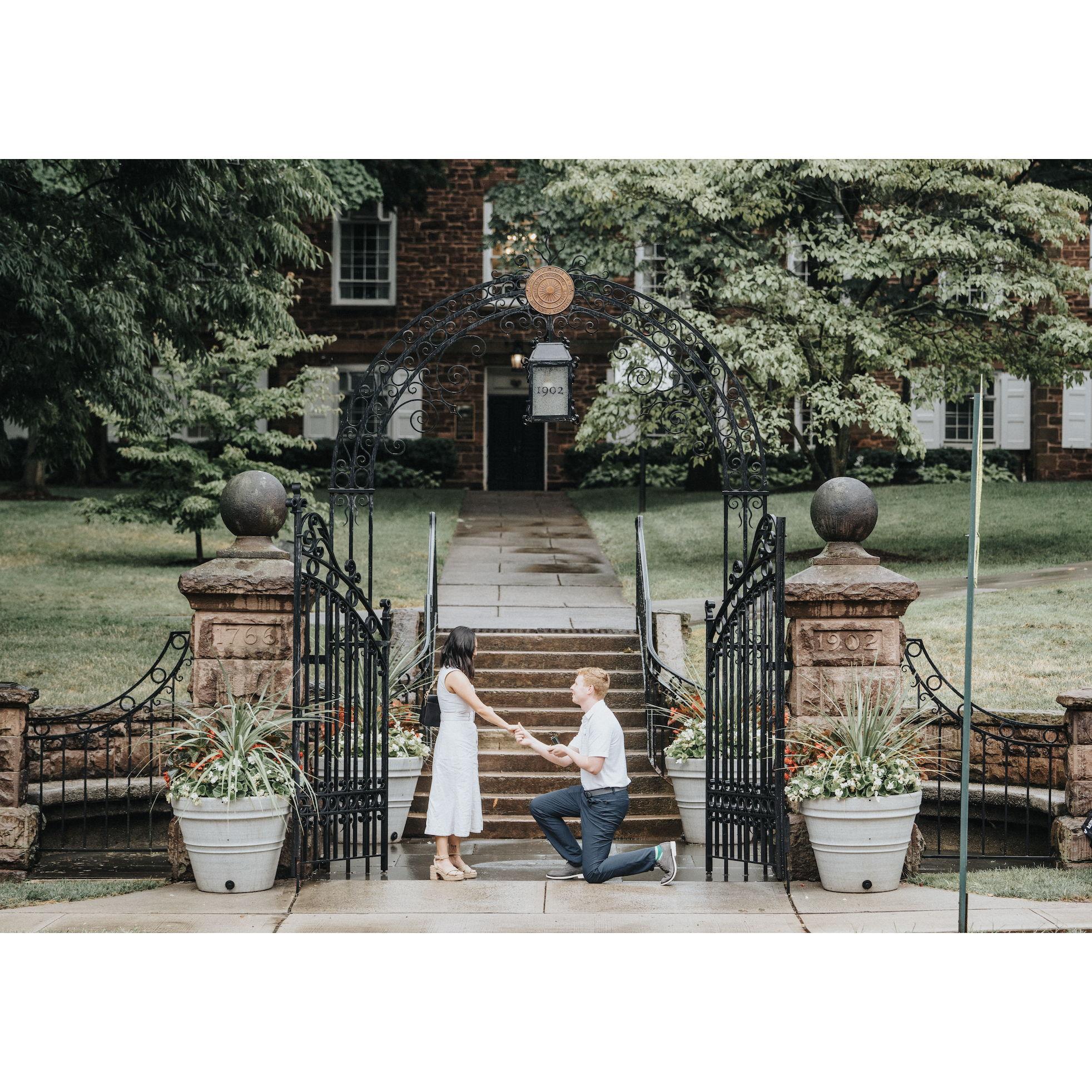 The day Mike proposed!