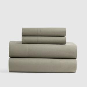 King Size Classic Organic Percale Sheet Set in Dried Sage