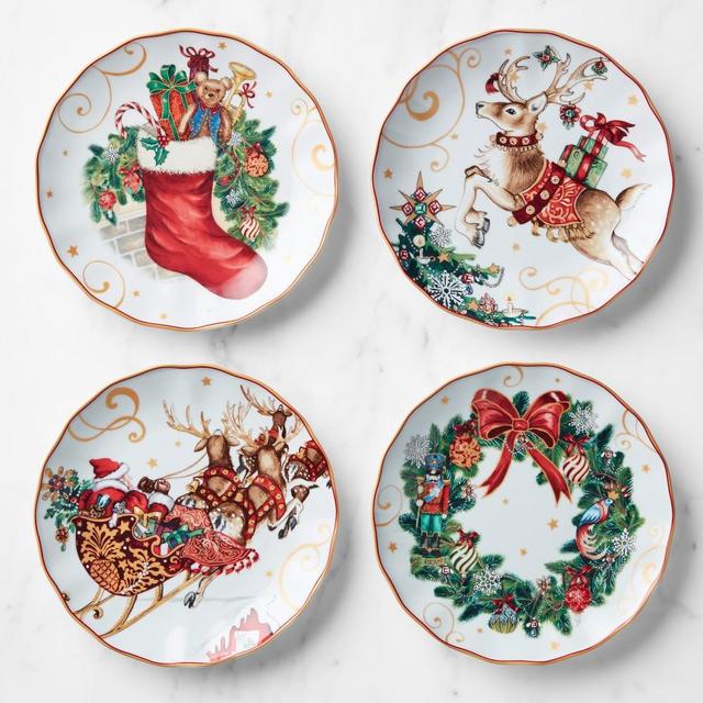 Twas the Night Salad Plates, Set of 4, Mixed