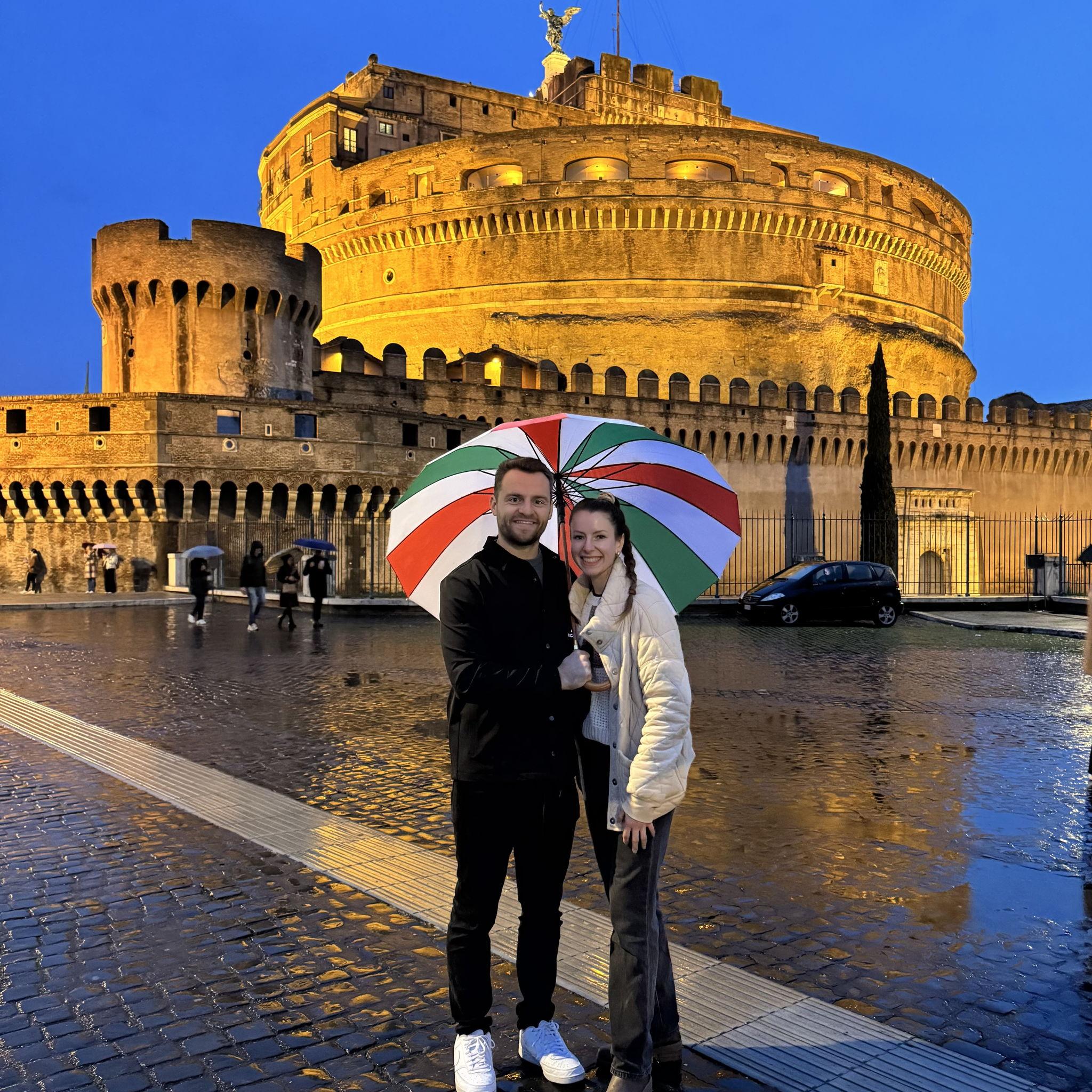 Rainy night in Rome.