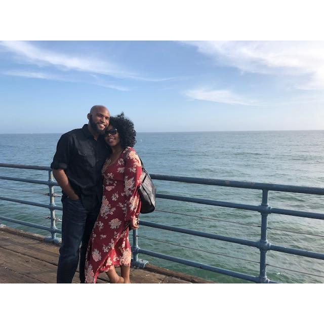 Standing at the top of the Bay...actually the Santa Monica Pier but you get the drift....
