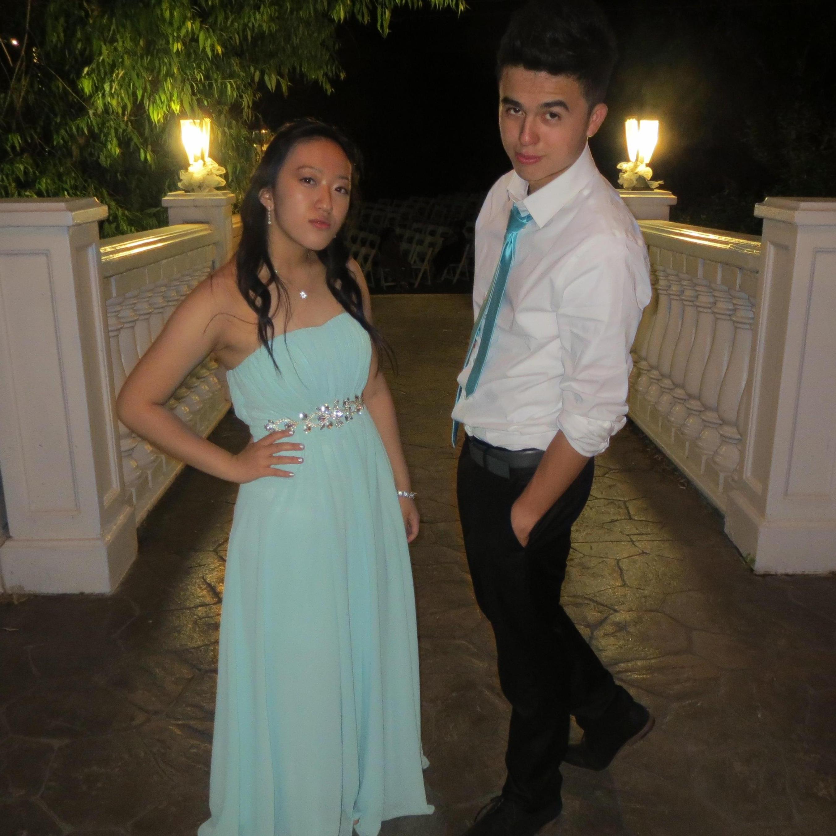All dressed up for Dan's prom!