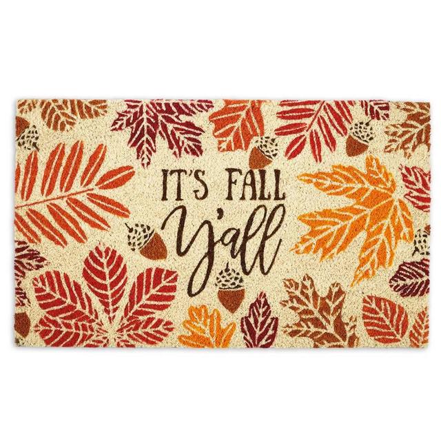 Outdoor Natural Coir Easy Clean, Seasonal Doormat, Fall Y'All