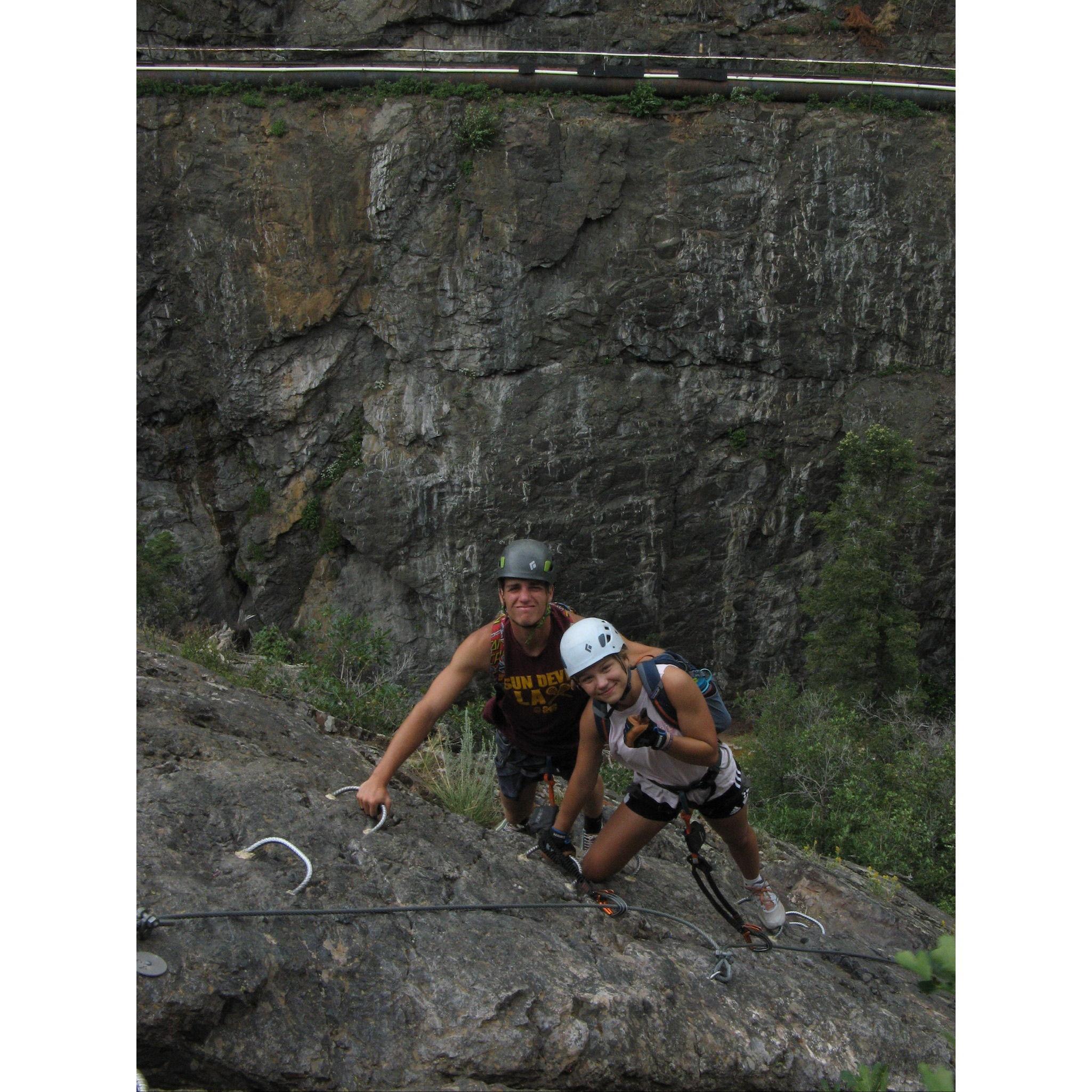 Climping the Ouray Via Ferrata