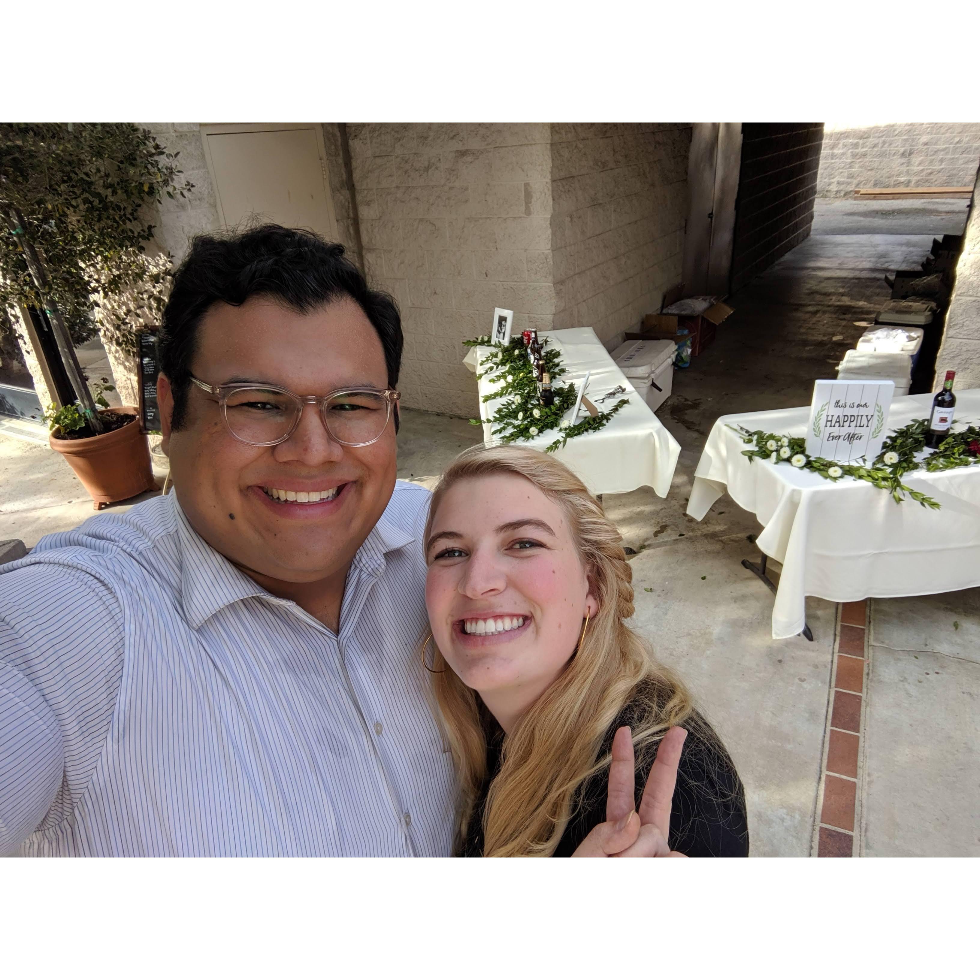 Bartending a wedding