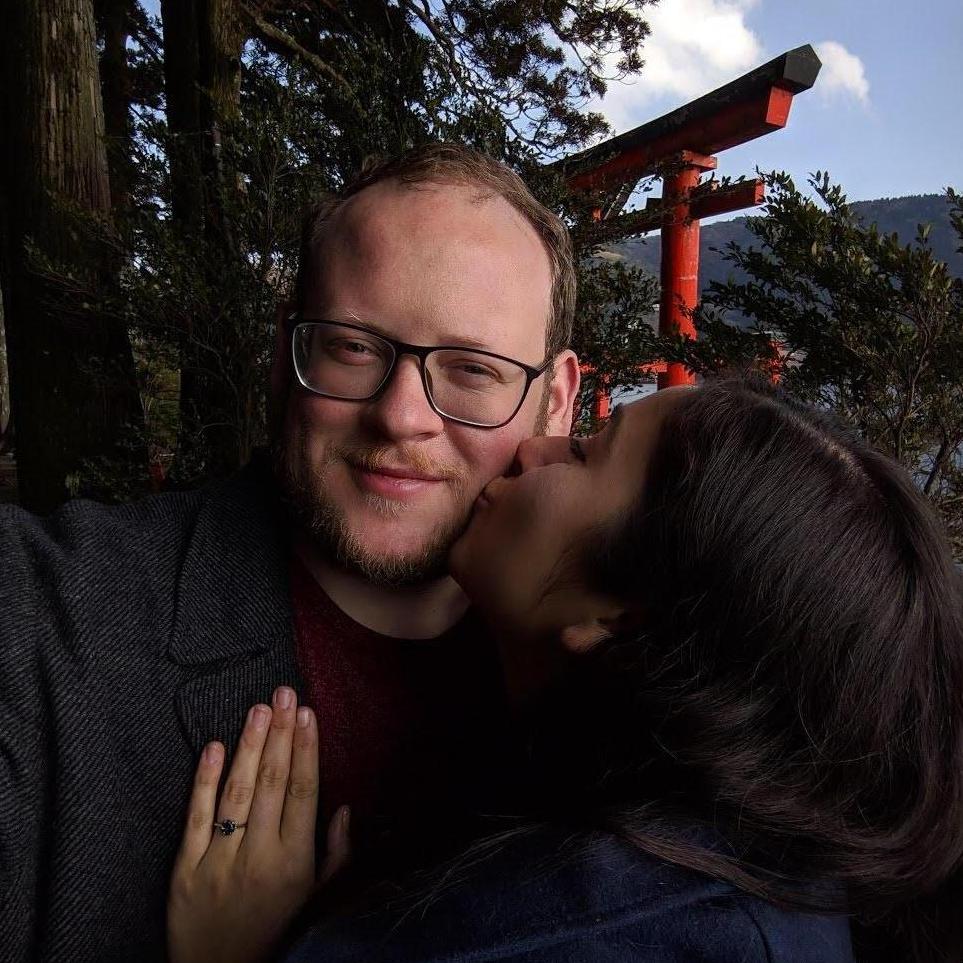 Post-proposal smooches!